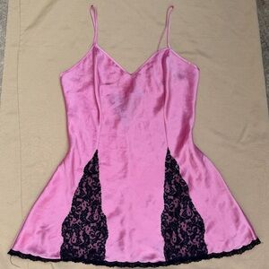 Vintage Victoria’s Secret Gold Label Satin Lace Slip Dress 90s Vintage Coquette